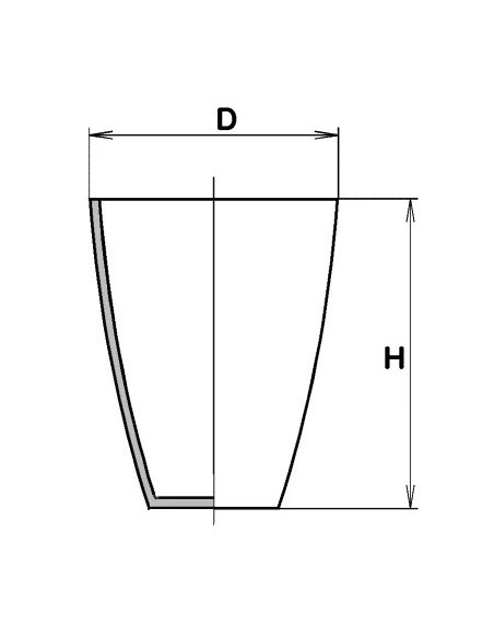 Kelímek spalovací vysoký
