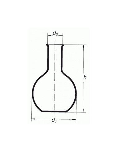 Banka s plochým dnom, úzkohrdlá, vyhnutý okraj, SIMAX