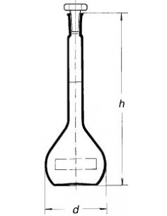 Baňka odměrná, třída B, NZ, skleněná zátka, SIMAX