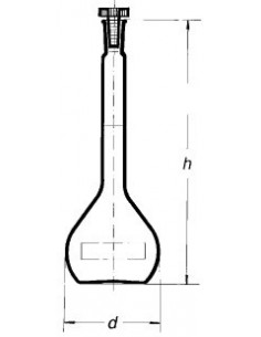 Baňka odměrná, hnědá, třída A, NZ, plastová zátka, SIMAX