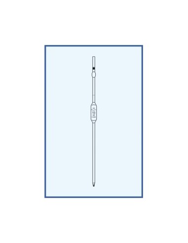 Pipeta nedělená, tř. AS, 1 ryska, rozšířené provedení, bezpečnostní banička