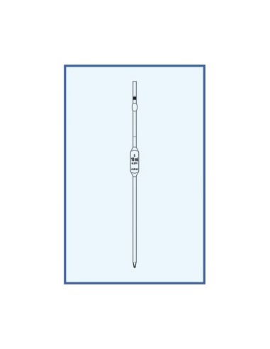 Pipeta nedělená, tř. B, 1 ryska, rozšířené provedení, bezpečnostní banička
