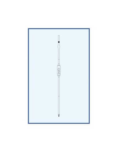 Pipeta nedělená, tř. AS, 2 rysky, rozšířené provedení, bezpečnostní banička