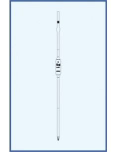 Pipeta nedělená, tř. B, 2 rysky, rozšířené provedení, bezpečnostní banička