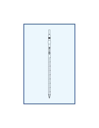 Pipeta dělená, tř. B, úplný výtok, bezpečnostní banička