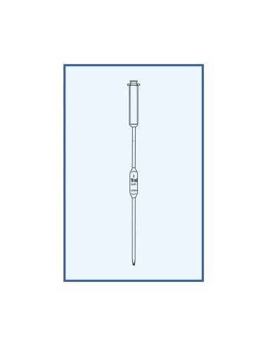 Pipeta nedělená, tř. B, 1 ryska, rozšířené provedení, s pístem