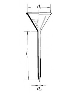 Nálevka analytická pro rychlou filtraci, SIMAX