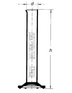 Válec odměrný nízký, třída B, bílá graduace, SIMAX