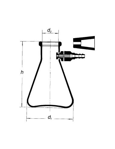 Láhev odsávací s plastovou olivkou a tubusem, SIMAX