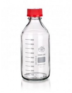 Láhev reagenční kulatá, s červeným uzávěrem, GL 45, SIMAX