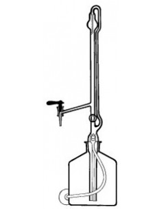 Byreta automatická dle Pelleta s výpustným a přepouštěcím kohoutem, tř. B, včetně lahve a balonku, SIMAX