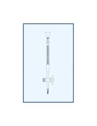 Byreta, tř. AS, přímý kohout, teflonové kladívko, s rozšířeným kalichem