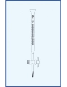 Byreta, tř. AS, se Schelbachovým pruhem, přímý kohout, teflonové kladívko, s rozšířeným kalichem