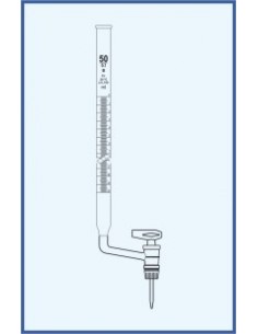Byreta, tř. B, boční kohout, skleněné boční kladívko