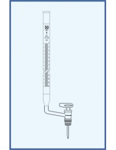 Byreta, tř. B. se Schellbachovým pruhem, boční kohout, skleněné boční kladívko