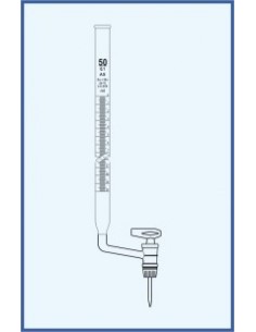 Byreta, tř. AS, boční kohout, skleněné boční kladívko