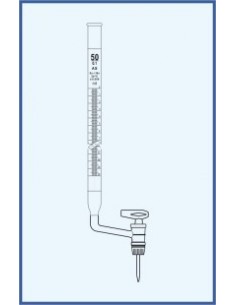 Byreta, tř. AS, se Schellbachovým pruhem, boční kohout, skleněné boční kladívko