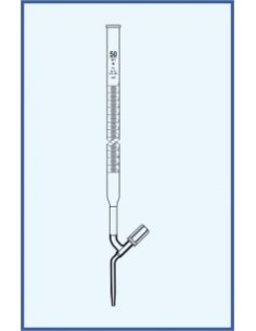 Byreta, tř. B, přímý teflonový ventil