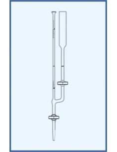 Mikrobyreta dle Banga, tř. AS, přímý kohout, skleněné kladívko, přepouštěcí kohout, skleněné kladívko