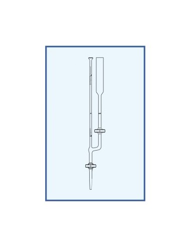 Mikrobyreta dle Banga, tř. AS, přímý kohout, skleněné kladívko, přepouštěcí kohout, skleněné kladívko