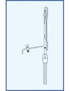 Byreta automatická dle Pelleta, tř. B, se Schellbachovým pruhem, výpustný kohout, skleněné kladívko