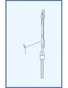Byreta automatická dle Pelleta, tř. B, se Schellbachovým pruhem, teflonový ventil, přepouštěcí kohout, skleněné kladívko