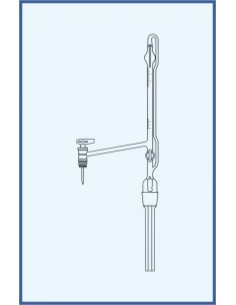 Byreta automatická dle Pelleta, tř. B, boční kohout, boční skleněné kladívko, přepouštěcí kohout, skleněné kladívko