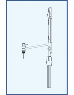 Byreta automatická dle Pelleta, tř. AS, boční kohout, boční teflonové kladívko, přepouštěcí kohout, teflonové kladívko