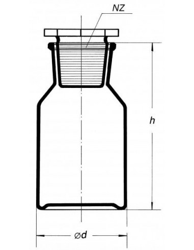Fľaša širokohrdlá prachovnica...
