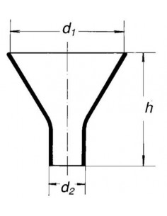Násypka s krátkym rovným...