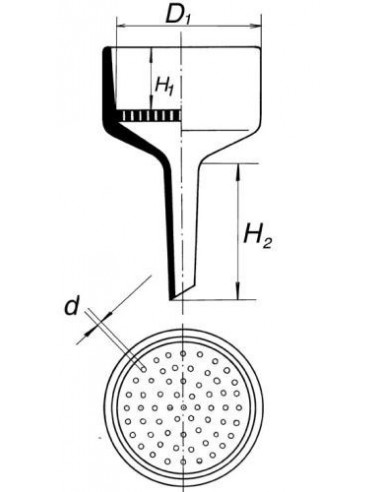Lievik Bűchnerov, porcelánový